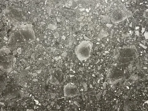 Gray terrazzo stone texture background with natural mineral pattern Stock Photos