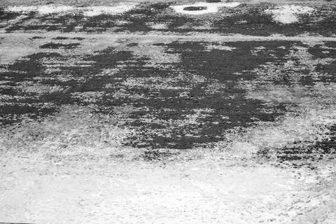 Gray texture of Grass growing through snow spring Stock Photos