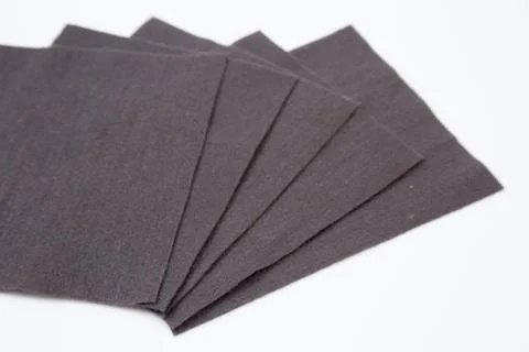Gray Thick fabric on the white background Stock Photos