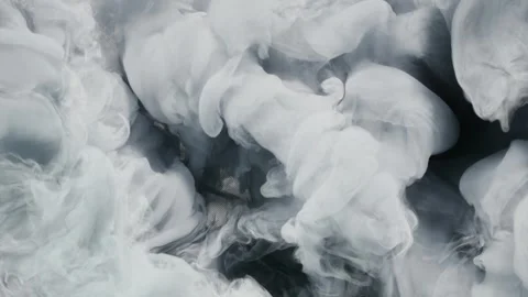 Gray thick smoke billows in the space of 60fps Stock Footage 276317563