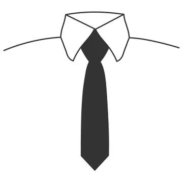 Gray tie icon Stock Illustration