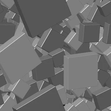 Gray Tiles Seamless Pattern, 3D Illustration 스톡 일러스트