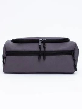 Gray toiletry bag front view Stock Photos