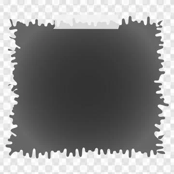 Gray torn paper edge. Isolated ripped border. Design element. イラスト素材