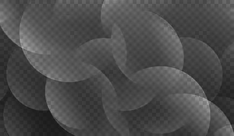 Gray translucent overlapping circles pattern with varying shades of gray to.. Stock Illustration