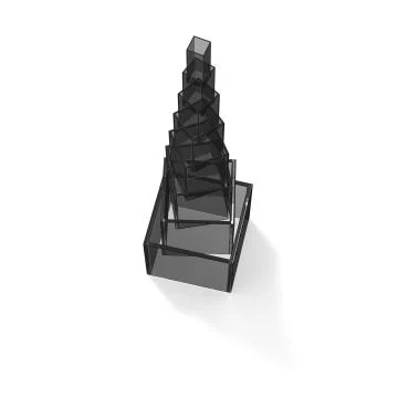 Gray transparent tower Stock Illustration