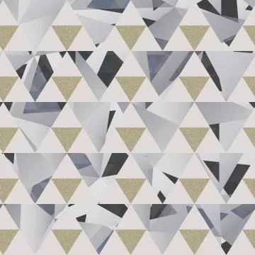 Gray triangle pattern with grunge effect. Illustrazione stock
