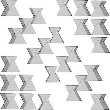 Gray triangles with shadow white background patterns Stock Illustration