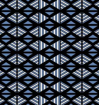 Gray triangular ethnic pattern and black baseline Stock Illustration