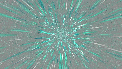 Gray turquoise background with flying confetti and multiple rays Stock Footage 106610082