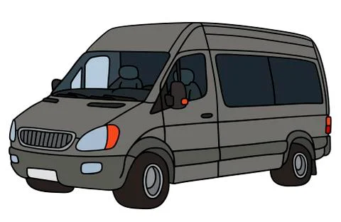 Gray van Stock Illustration