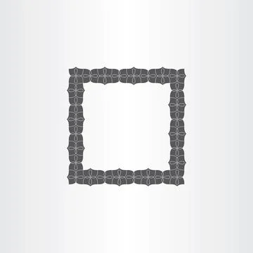 Gray vector decorative square frame Stock Illustration