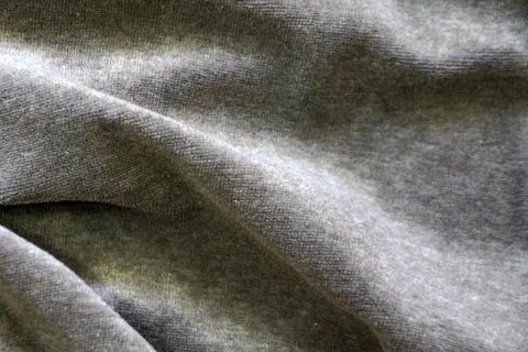 Gray velor draped material for textile background Stock Photos