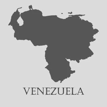 Gray Venezuela map - vector illustration Stock Illustration