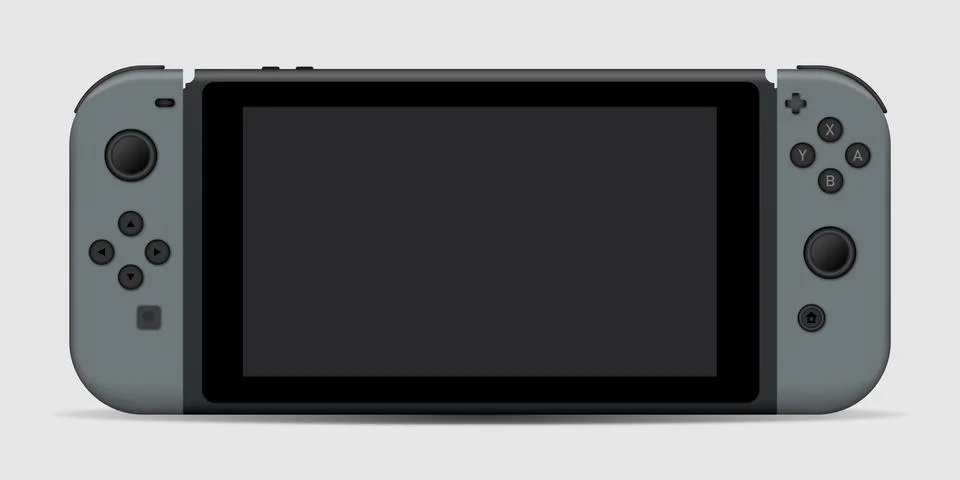 Gray video game console Stock Illustration