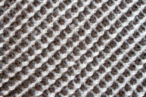Gray waffled patterned fabric Stock Photos