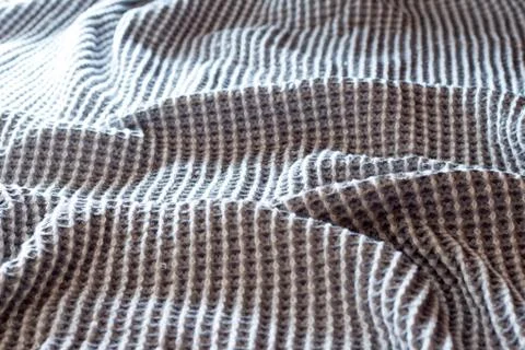 Gray waffled patterned fabric Stock Photos
