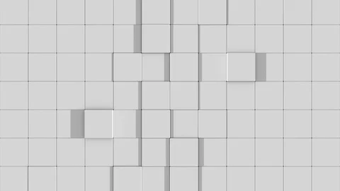 Gray Wall of cubes divide Stock Footage 112008408