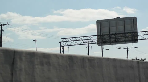 Gray wall on the express way miami 02 스톡 동영상 38204052