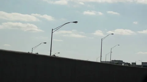 Gray wall on the expressway miami 01 스톡 동영상 38204292