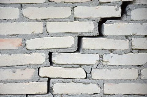 Gray wall of  so long bricks Stock Photos
