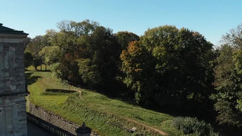 Gray Walls of a Medieval Castle in Eastern Europe Stock Footage 99549841