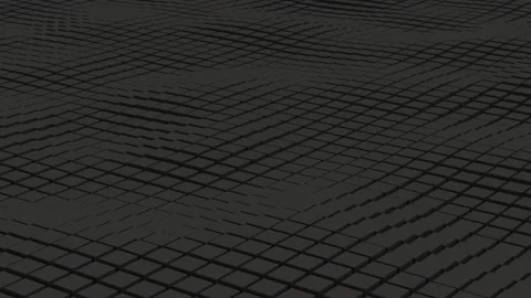 Gray waving surface. Cube pattern. Abstract background. 3d render. Stock Footage 165994674