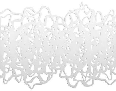 Gray wavy curved tangled lines on white background Stock Illustration