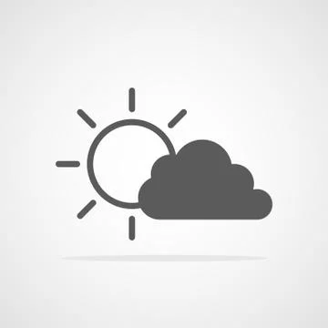 Gray weather icon. Vector illustration Stock Illustration