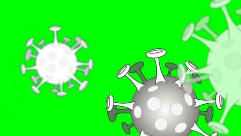 Gray white black corona virus cell bacteria Covid animation loop green Stock-Footage 147288918
