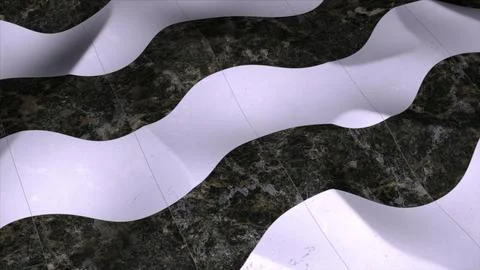 Gray-white carpet with patterns. Motion.Computer graphics with a floor that Stock Illustration