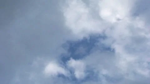 Gray, white clouds and blue sky Stock Footage 8654700