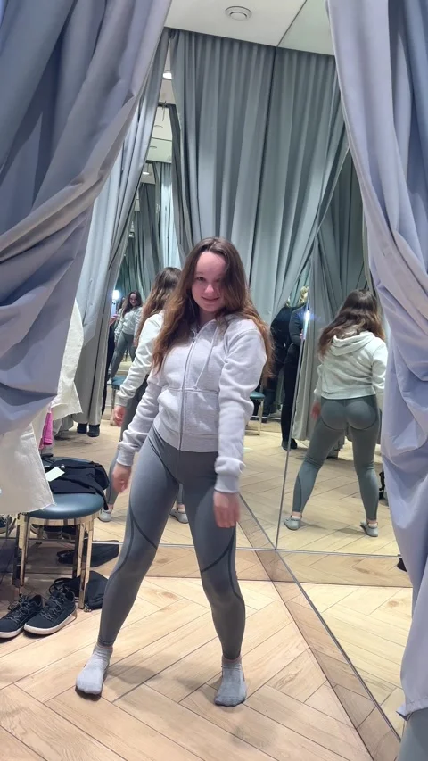 gray white gym outfit young teenage girl... | Stock Video | Pond5
