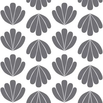 Gray white seamless pattern sea shell for product design Illustrazione stock