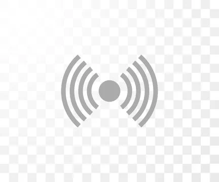Gray Wi-Fi signal vector for logo use. Isolated background. Stock Illustration