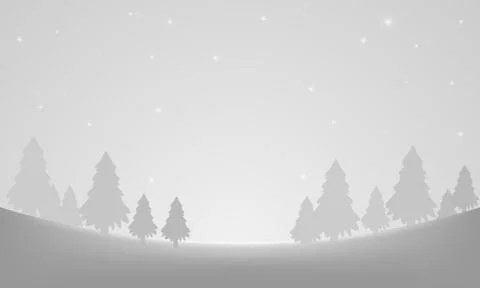 Gray winter landscape Stock Illustration