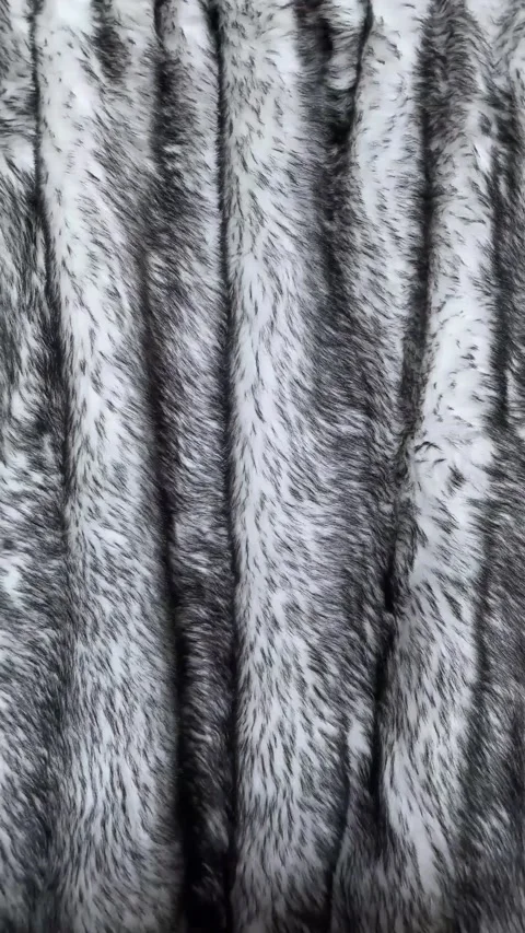 Gray wolf artificial fur background texture for design Stock Footage 150221913