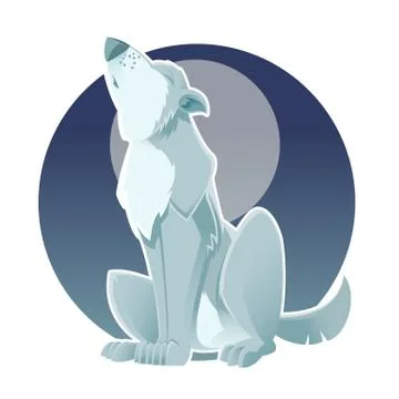 Gray wolf Illustrazione stock