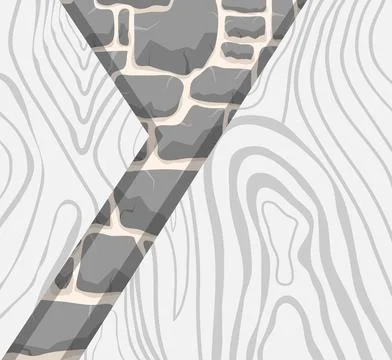 Gray wood and stone texture. Background image of stone and wood in gray Stock Illustration