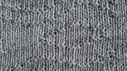 Gray wool material macro photo with visible details Stock Photos