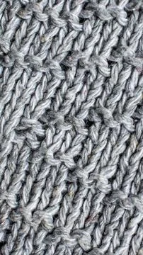Gray wool material macro photo with visible details Stock Photos