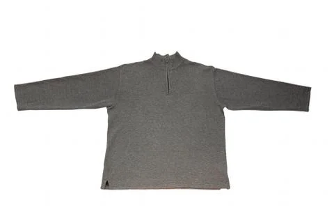 Gray wool pullower.Isolated. Stock Photos