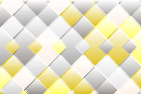 Gray-yellow geometric pattern. Abstract illustration with rhombuses for desig Stock Illustration