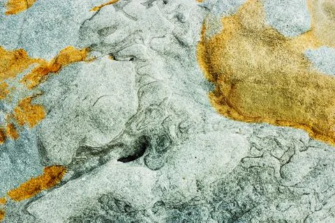 Gray-yellow stone surface Stock Photos