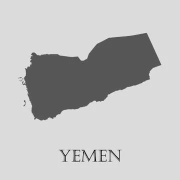 Gray Yemen map - vector illustration Stock Illustration