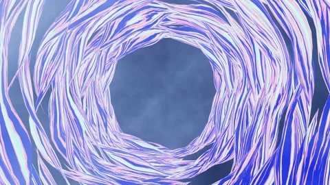 Grayish blue nebula cosmic space. Textured curve turning around. Teleport frame. Stock Footage 232097169