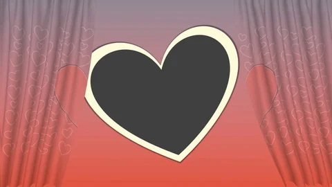 Grayish-orange tinted Message motion curtain card of empty gray board Stock Footage 102852522