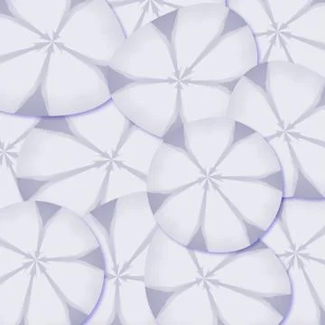 Grayish rounded elements with a pattern inside. Illustrazione stock