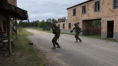 Grayling, MI, 08/10/2023 U.S. Marines, 1st Battalion, 24th Marine Regiment Stock Footage 254066060