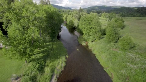 Grays River Drone Fly Over 1 Stock-Footage 318312170